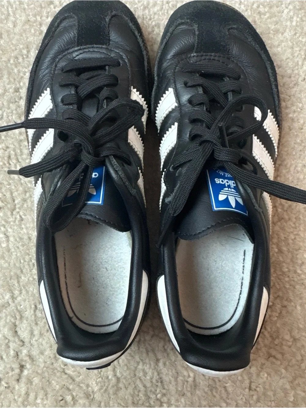 adidas Samba Black White Leather Casual Sneakers